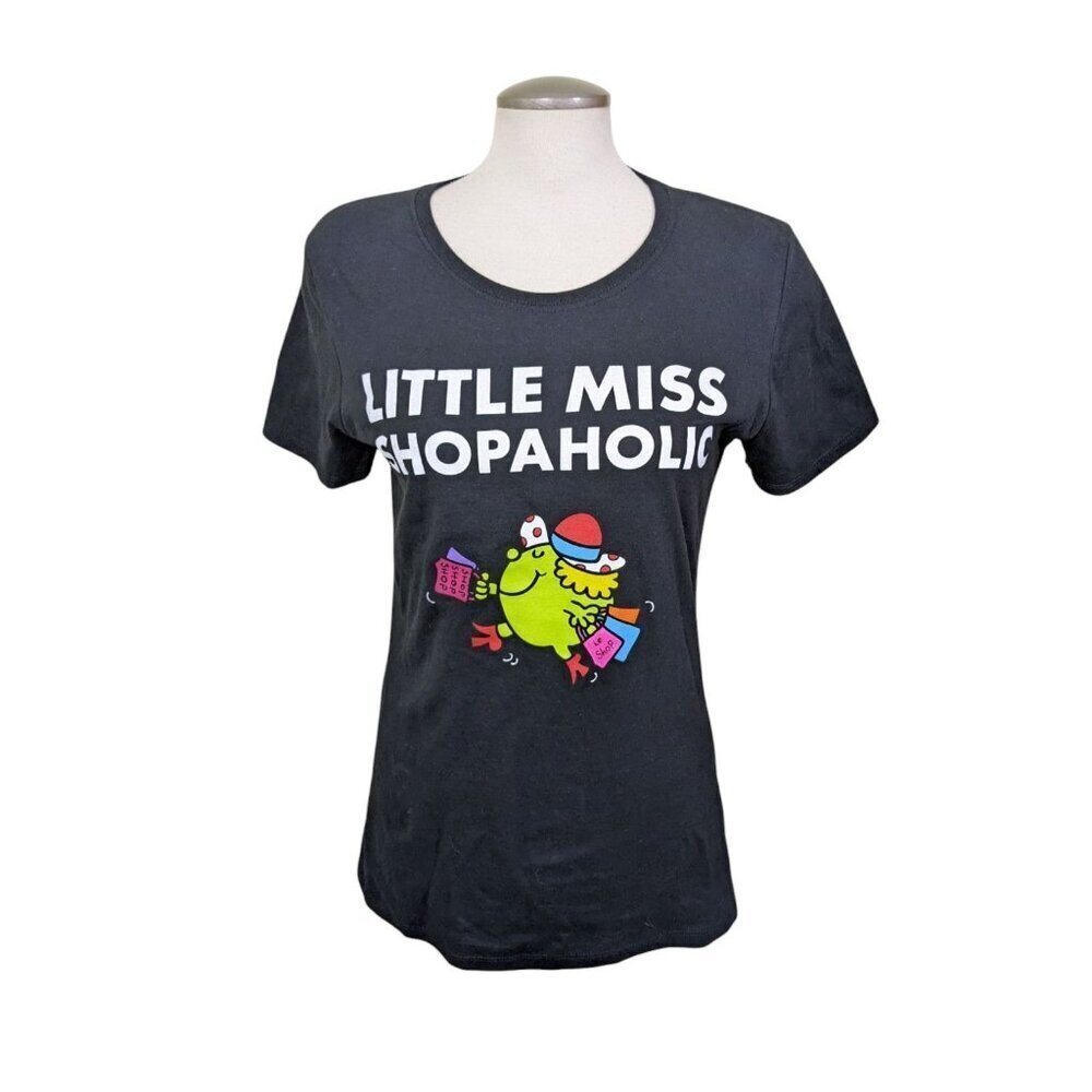 Little Miss Shopaholic Graphic Tee - Black